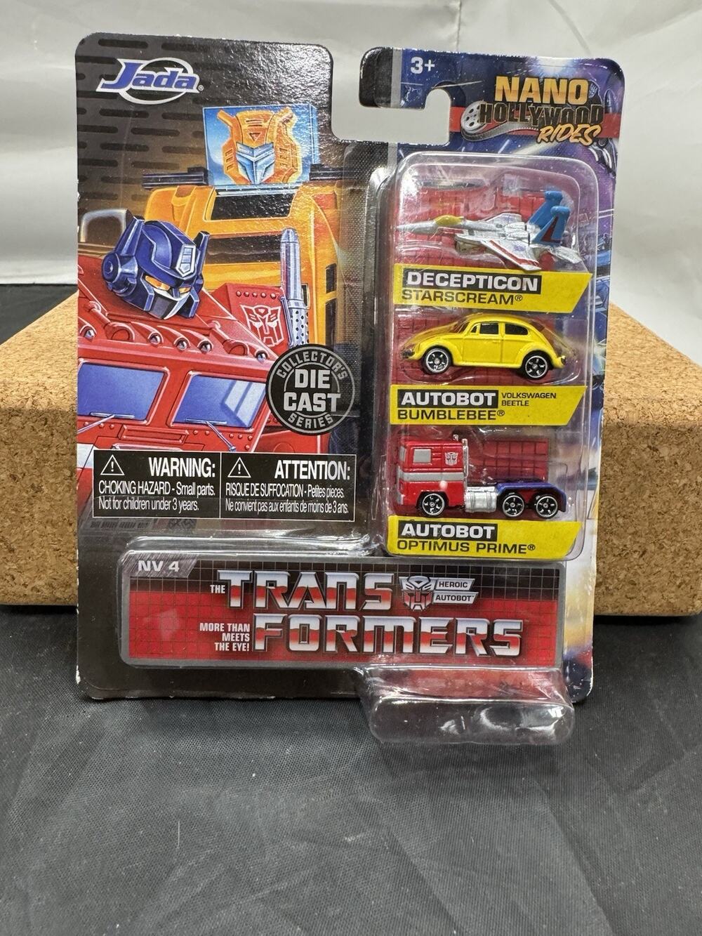 Jada Nano Hollywood Rides Transformers G1 3-Pack NV4 Diecast Optimus Prime New